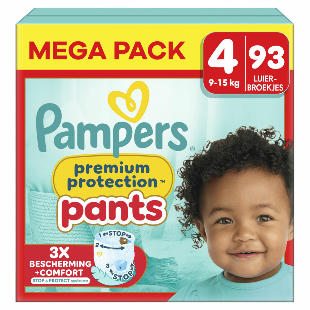 Pampers  Premium Protection Pants - Maat 4 - Mega Pack - 93 stuks - 9/15 KG