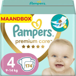 Pampers Pampers - Premium Care - Maat 4 - Maandbox - 174 stuks - 9/14 KG