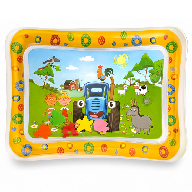 Dutsi Waterspeelmat Baby - Watermat - Stimuleert Motorische Ontwikkeling - BPA Vrij & Lekvrij - Kraamcadeau - 66x51cm – Geel