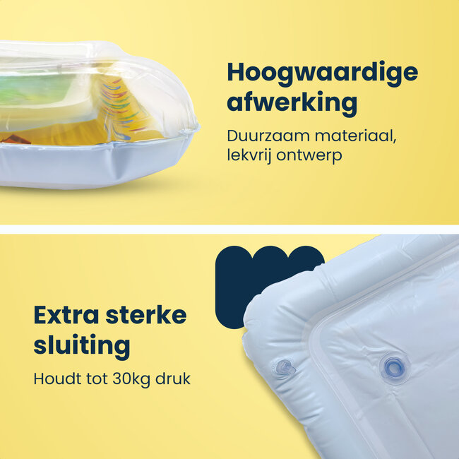 Dutsi Waterspeelmat Baby - Watermat - Stimuleert Motorische Ontwikkeling - BPA Vrij & Lekvrij - Kraamcadeau - 66x51cm – Geel