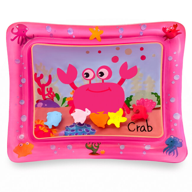 Dutsi Waterspeelmat Baby - Watermat - Stimuleert Motorische Ontwikkeling - BPA Vrij & Lekvrij - Kraamcadeau - 66x51cm – Roze