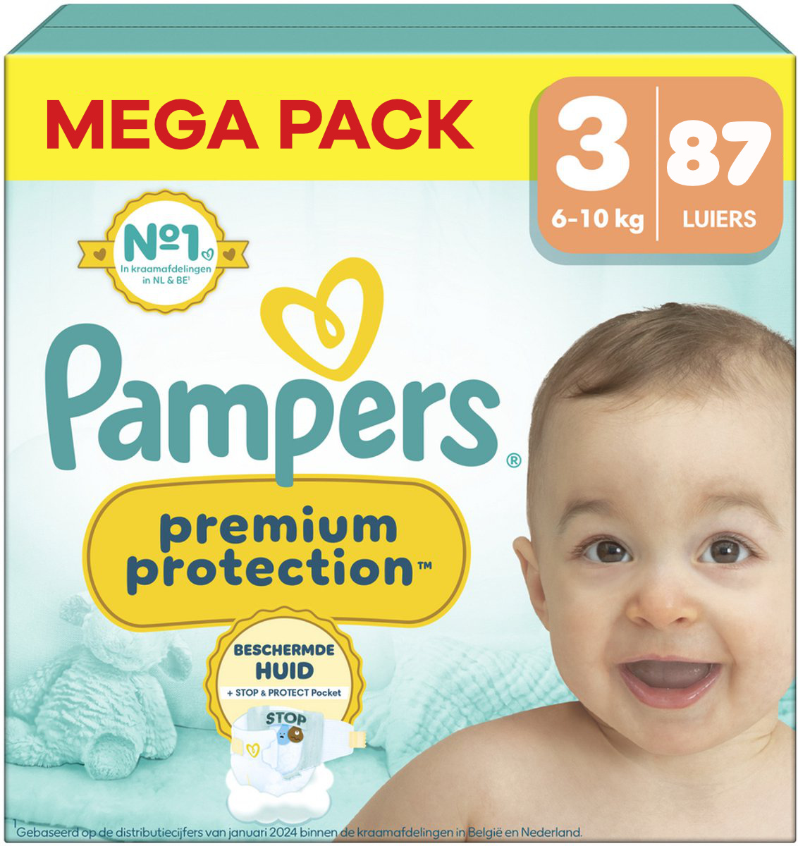 Pampers  Premium Protection - Maat 3 - Mega Pack - 87 Stuks - 6-10 kg