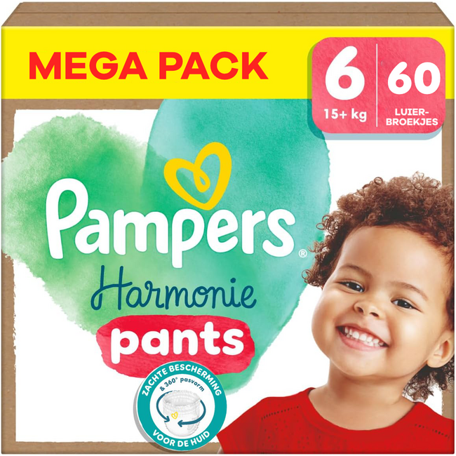 Pampers - Harmonie Pants - Maat 6 - Mega Pack - 60 stuks - 15+ KG