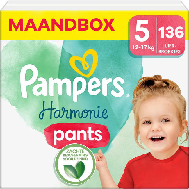 Pampers Pampers - Harmonie Pants - Maat 5 - Maandbox - 136 stuks - 12/17 KG