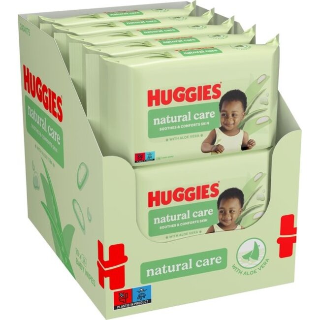 Huggies - Natural Care - Billendoekjes - 560 babydoekjes - 10 x 56