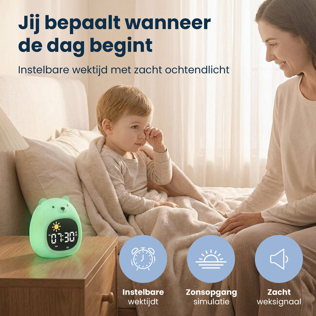 Dutsi - Sleepy Luna - Slaaptrainer Beer - Slaapwekker - Nachtlampje - White Noise