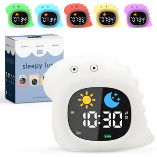 Dutsi Dutsi - Sleepy Luna - 3-in-1 Slaaptrainer Dino - Slaapwekker - Nachtlampje - White Noise