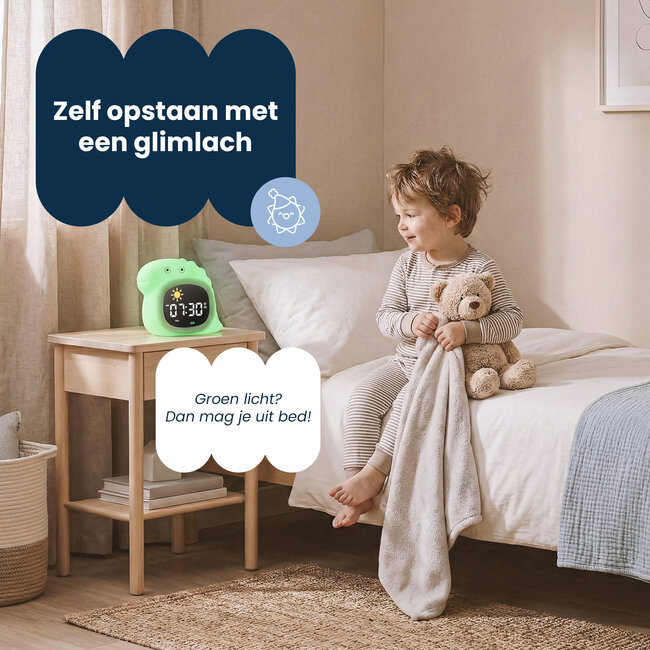 Dutsi - Sleepy Luna - 3-in-1 Slaaptrainer Dino - Slaapwekker - Nachtlampje - White Noise
