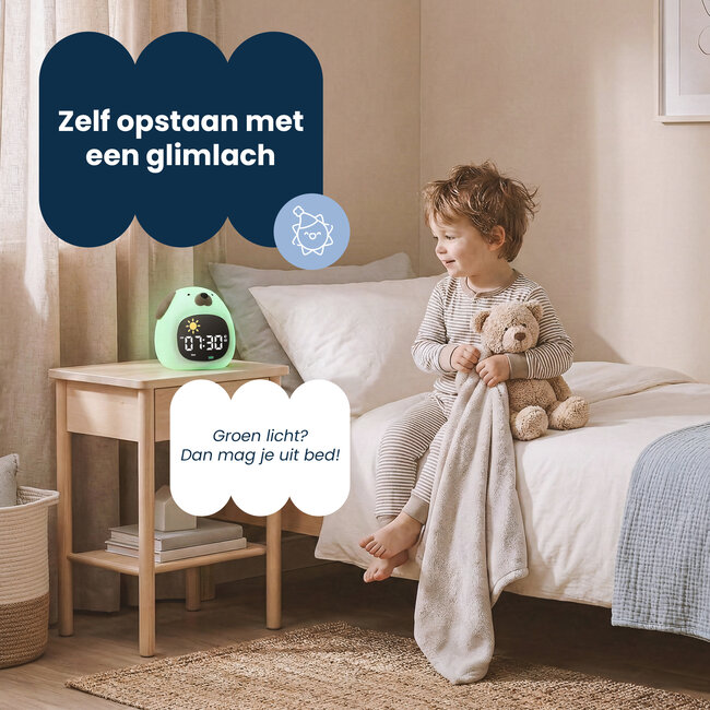 Dutsi - Sleepy Luna - 3-in-1 Slaaptrainer Hondje - Slaapwekker - Nachtlampje - White Noise