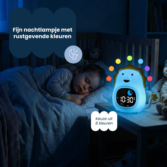 Dutsi - Sleepy Luna - 3-in-1 Slaaptrainer Leeuw - Slaapwekker - Nachtlampje - White Noise