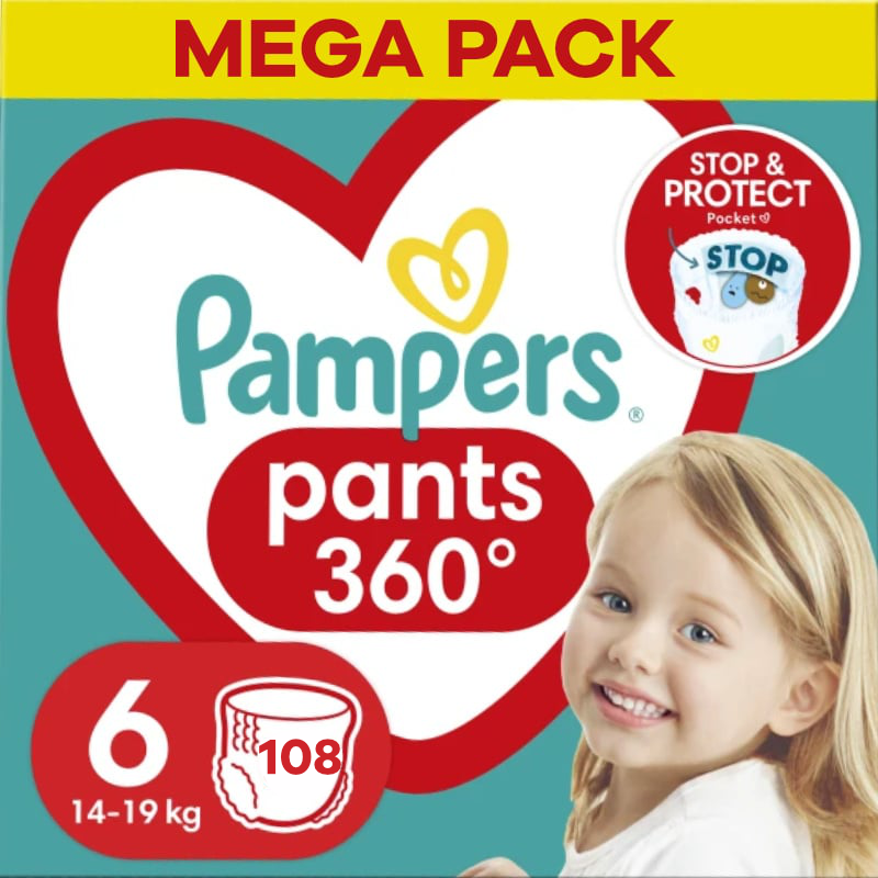 Pampers  Baby Dry Pants - Maat 6 - Mega Pack - 108 stuks - 14/19 KG
