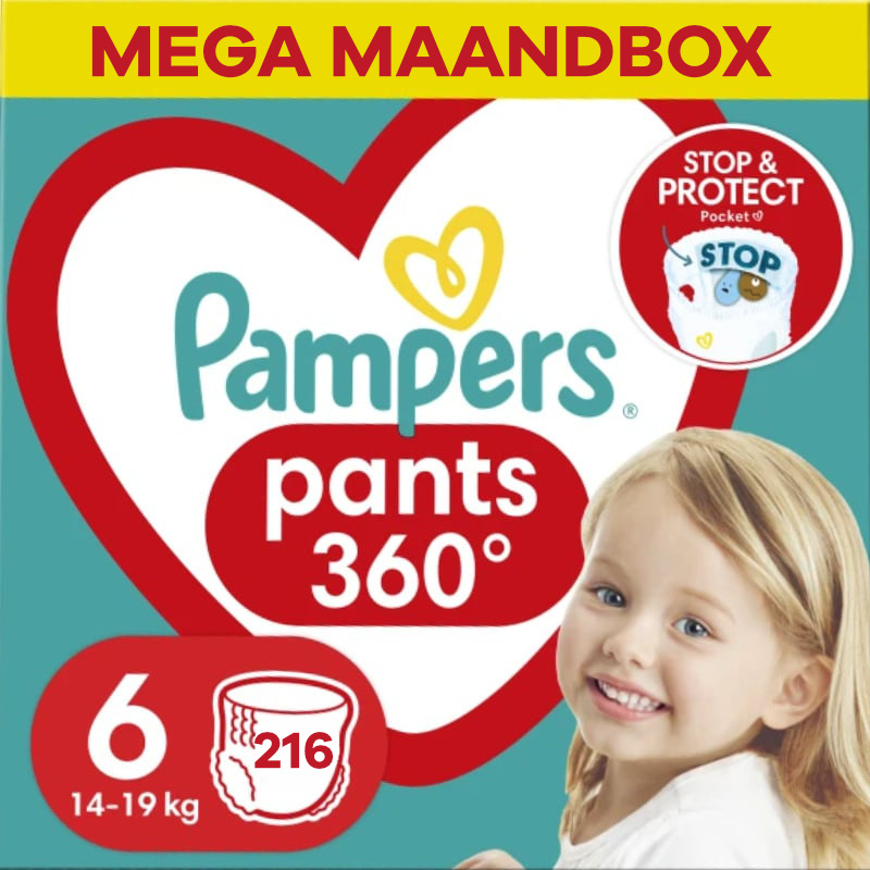 Pampers  Baby Dry Pants - Maat 6 - Mega Maandbox - 216 stuks - 14/19 KG