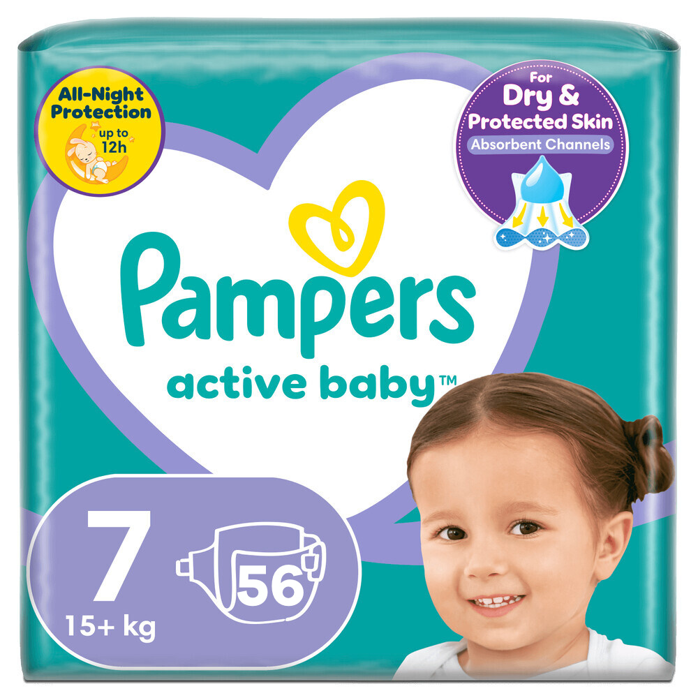 Pampers  Baby Dry - Maat 7 - Mega Pack - 56 stuks - 15/20KG