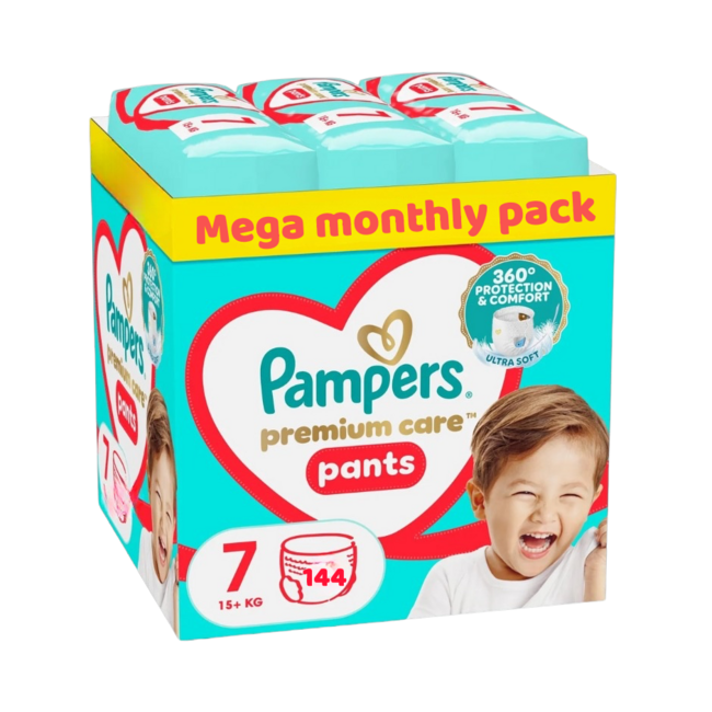 Pampers - Premium Protection Pants - Maat 7 - Maandbox - 144 stuks - 17+ KG