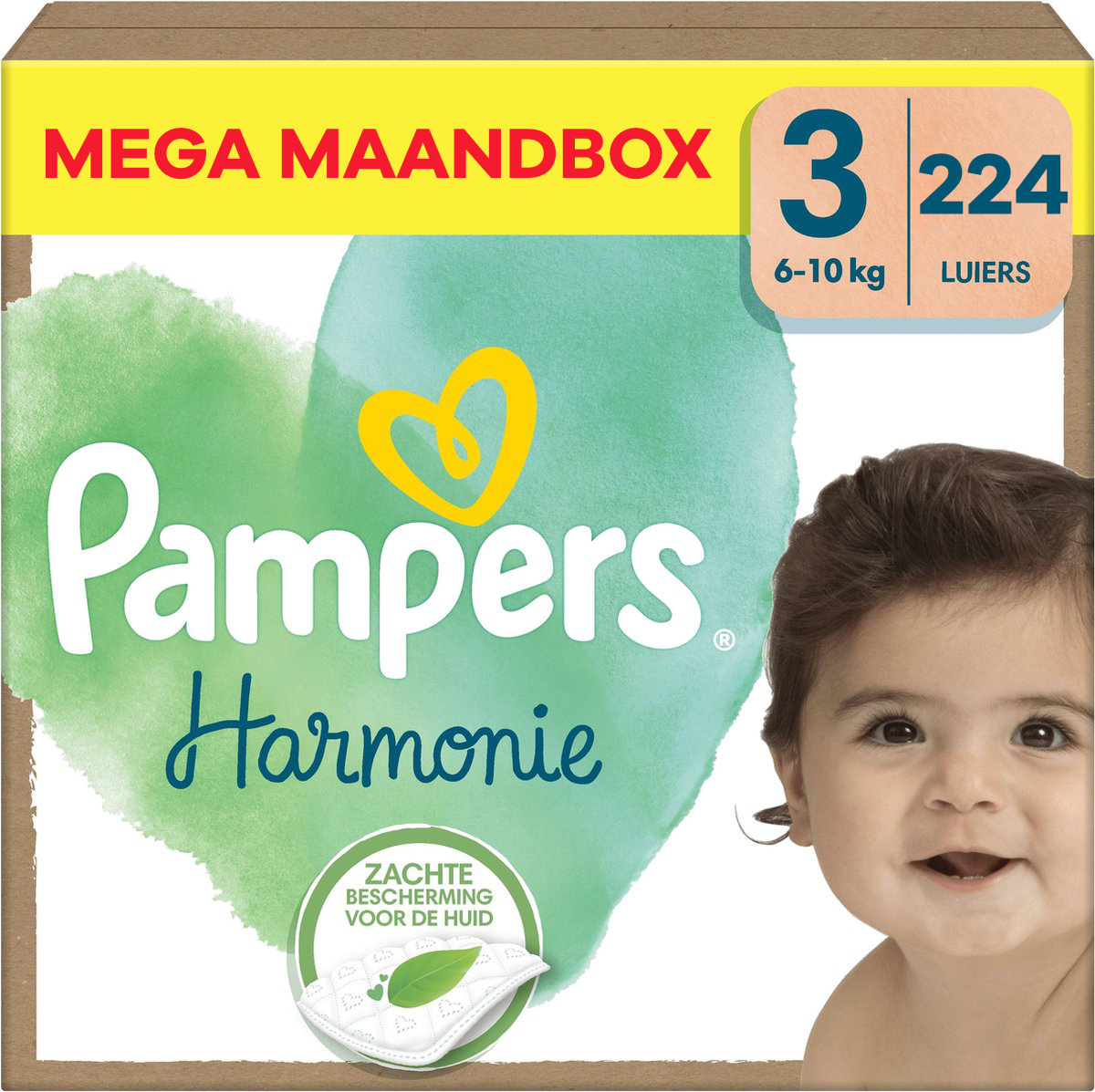 Pampers  Harmonie - Maat 3 - Mega Maandbox - 224 stuks - 6/10 KG