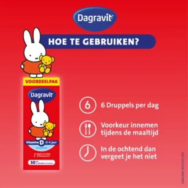 Dagravit – Vitamine D Aquosum - 0-4 jaar – 50 ml – Nijntje – Voordeelpak