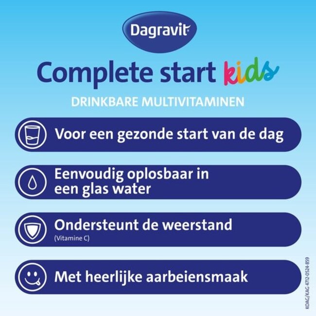 Dagravit – Complete Start Kids 3-12 jaar – 30 Sachets – Aardbei
