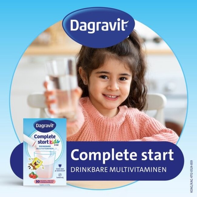 Dagravit – Complete Start Kids 3-12 jaar – 30 Sachets – Aardbei