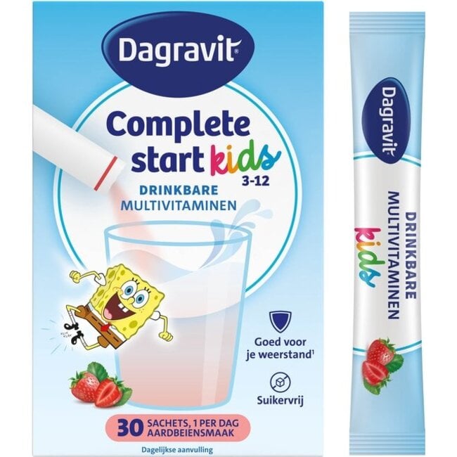 Dagravit – Complete Start Kids 3-12 jaar – 30 Sachets – Aardbei