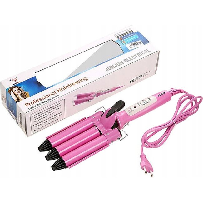 Merkloos Wafeltang - Waver - Golven Krultang - Waver Krultang - Beach waves - voor elk type haar - Roze