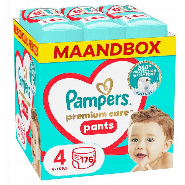 Pampers - Premium Protection Pants - Maat 4 - Maandbox - 176 stuks - 9/14 KG