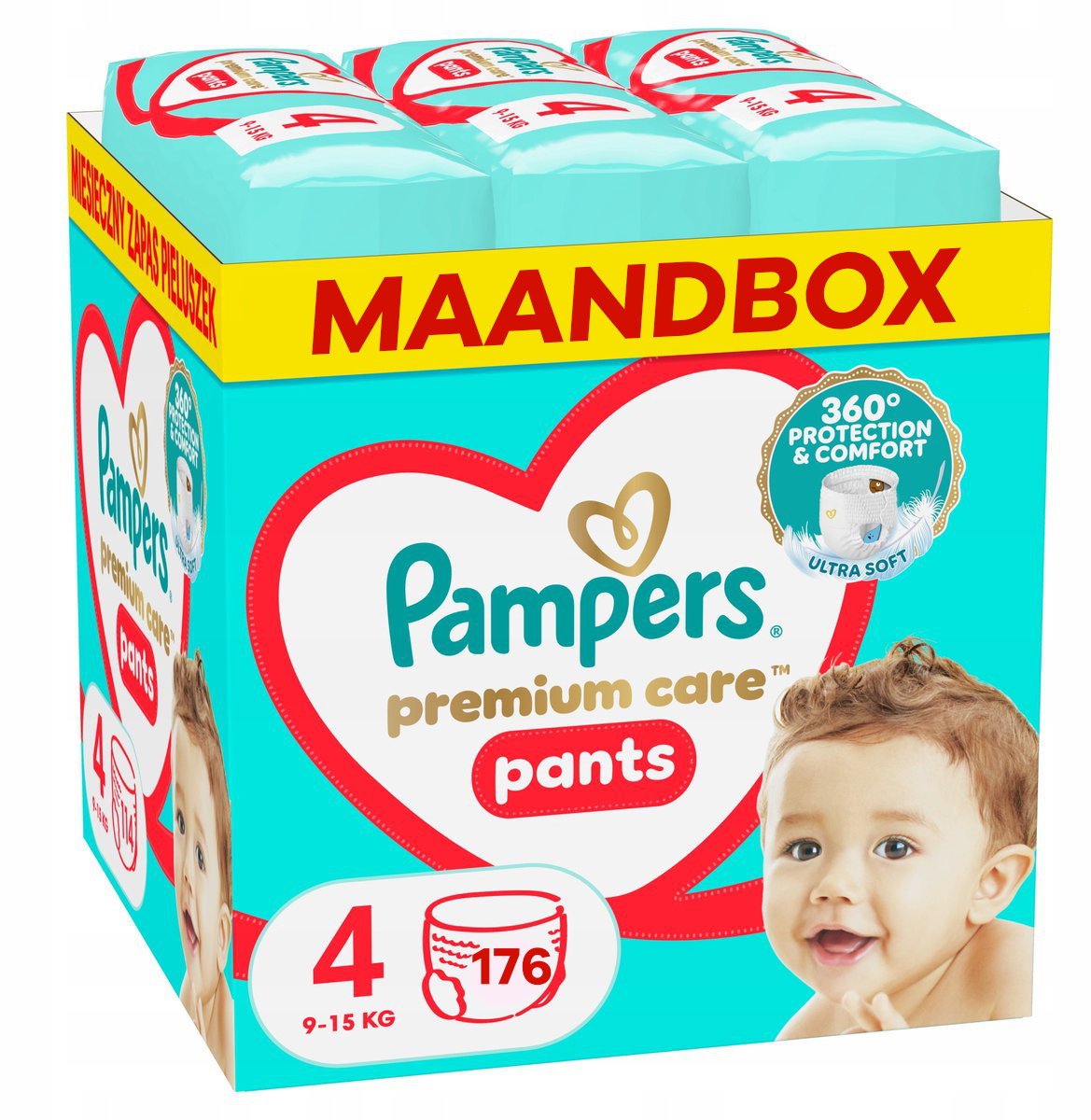 Pampers  Premium Protection Pants - Maat 4 - Maandbox - 176 stuks - 9/14 KG