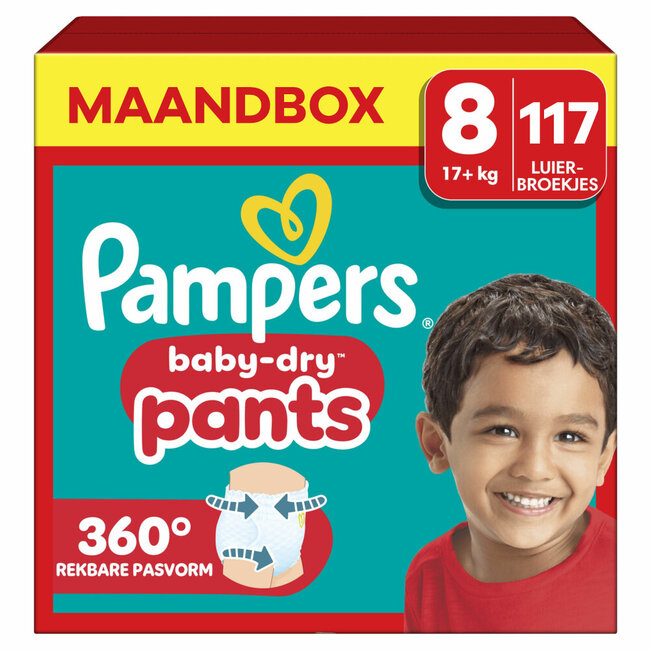 Pampers Pampers - Baby Dry Pants - Maat 8 - Maandbox - 117 luierbroekjes