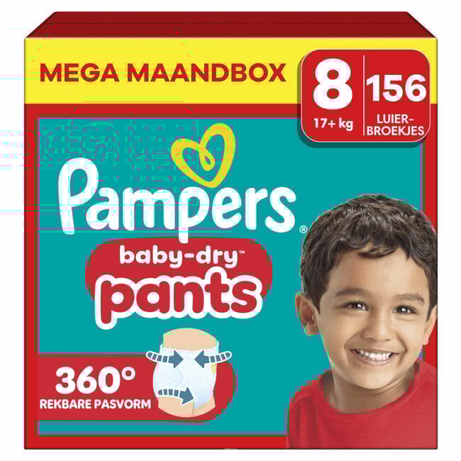 Pampers - Baby Dry Pants - Maat 8 - Mega Maandbox - 156 luierbroekjes