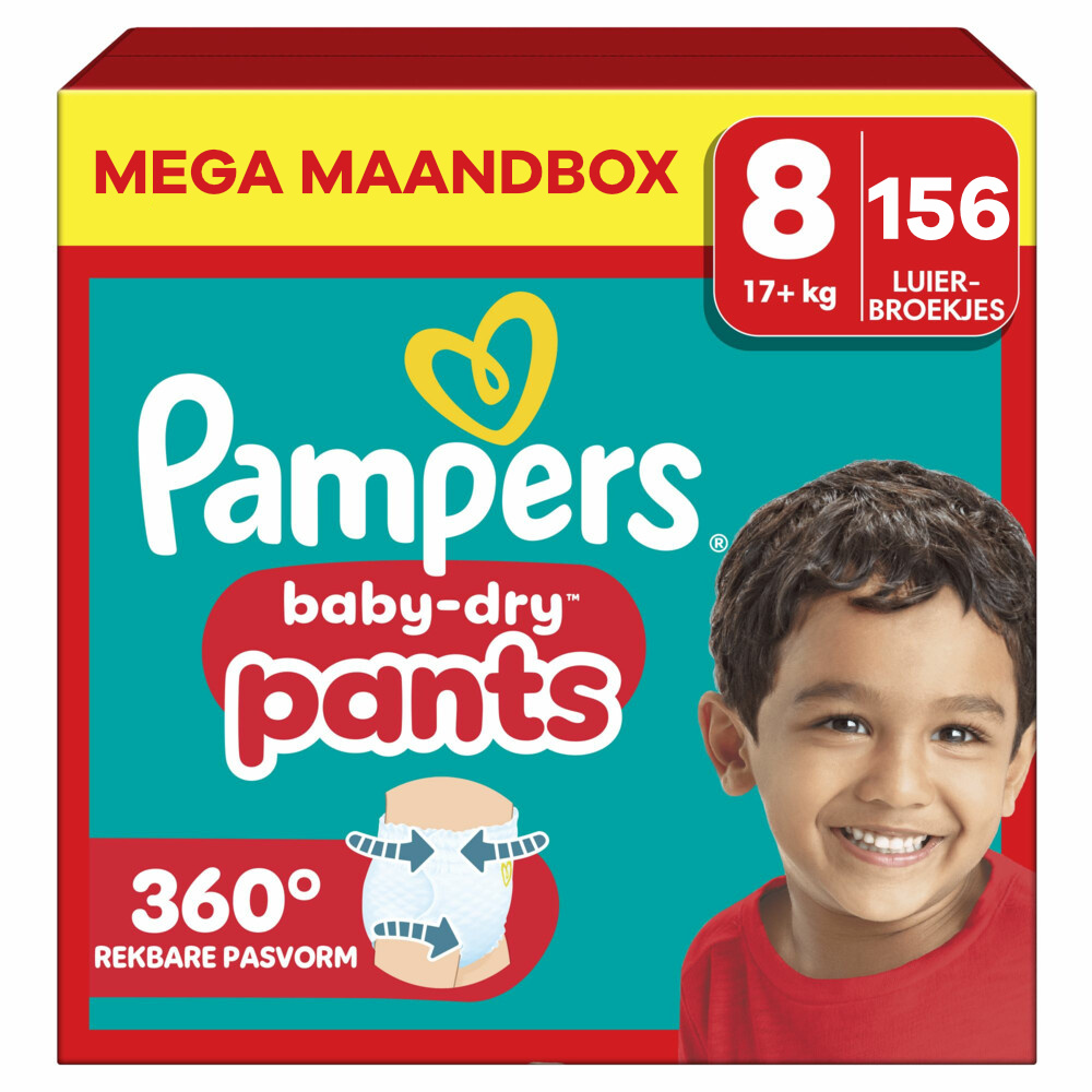 Pampers  Baby Dry Pants - Maat 8 - Mega Maandbox - 156 luierbroekjes
