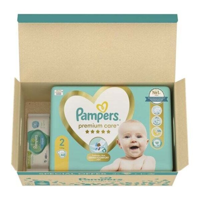 Pampers Pampers - Premium Protection - Maat 2 - Maandbox - 136 luiers - 4/8 KG  + CADEAU