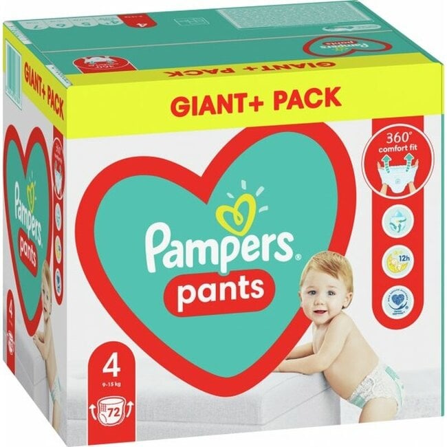 Pampers - Baby Dry Pants - Maat 4 - Megapack - 72 stuks - 9/15KG - ACTIE PRIJS