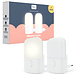 Dutsi Dutsi Moony Luna Nachtlampje Stopcontact - Met Dag/Nacht Sensor - Dimbaar in 3 Standen - Voor Baby, Kind & Volwassenen - Warm Wit LED Licht – 2-pack