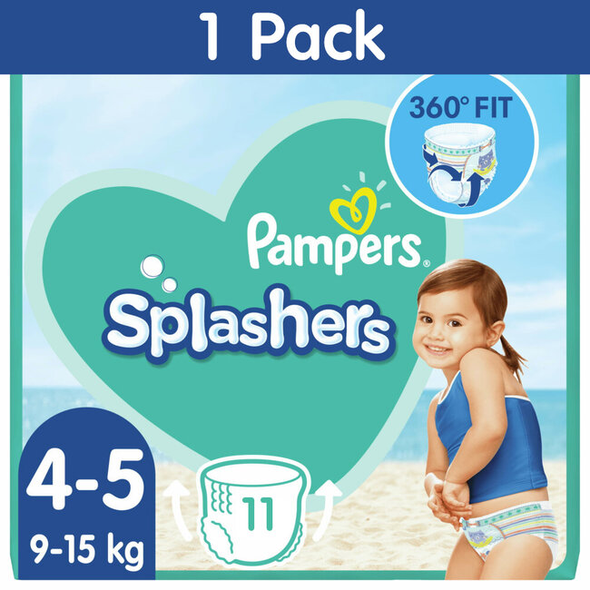 Pampers - Splashers - Wegwerp Zwemluiers - Maat 4/5 (9-15KG) - 11 stuks