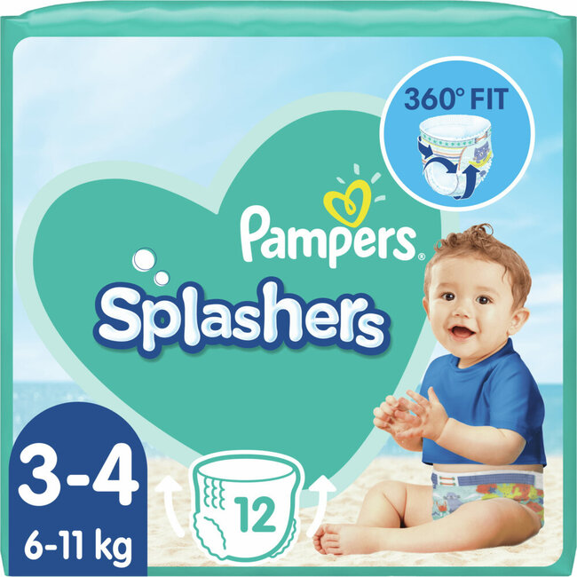Pampers - Splashers - Wegwerp Zwemluiers - Maat 3/4 (6-11 KG) - 12 stuks