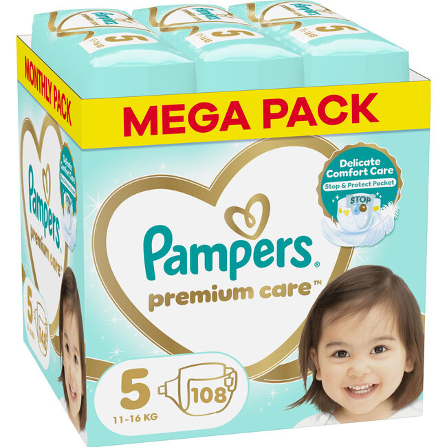 Pampers Pampers - Premium Care - Maat 5 - Mega Pack - 108 luiers - 11kg / 15kg