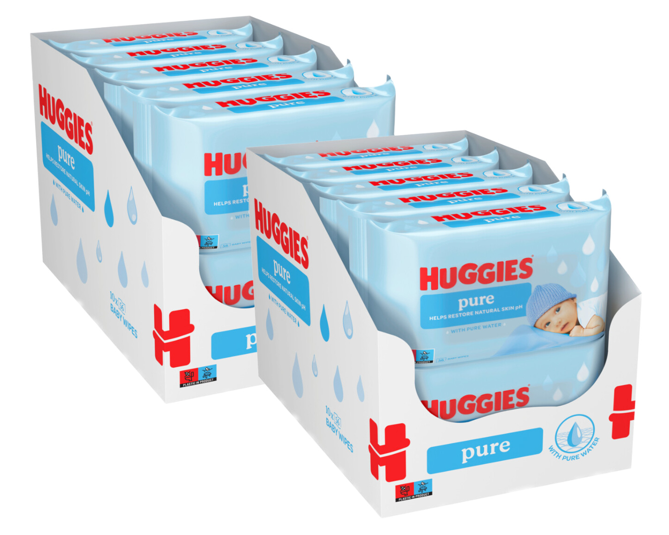 Huggies  Pure - Billendoekjes - 2016 babydoekjes - 36 x 56