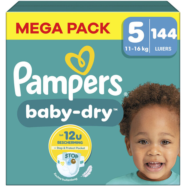 Pampers - Baby Dry - Maat 5 - Maandbox - 144 stuks - 11/16 KG
