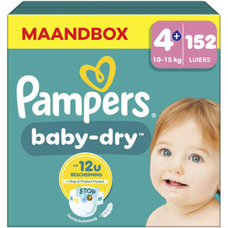 Pampers Pampers - Baby Dry - Maat 4+ - Maandbox - 152 stuks - 10/15 KG