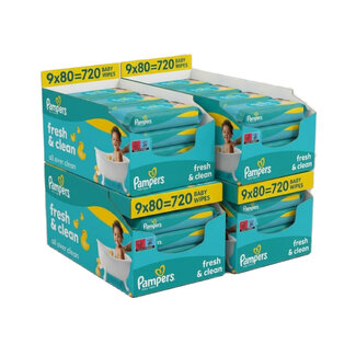 Pampers Pampers - Fresh & Clean Babydoekjes - 36 x 80 = 2880 babydoekjes - MEGA Deal