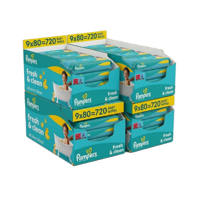 Pampers - Fresh & Clean Babydoekjes - 36 x 80 = 2880 babydoekjes - MEGA Deal