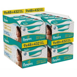 Pampers Pampers - Aqua Soft Touch Babydoekjes - 36 x 80 = 2880 Billendoekjes - Mega Deal