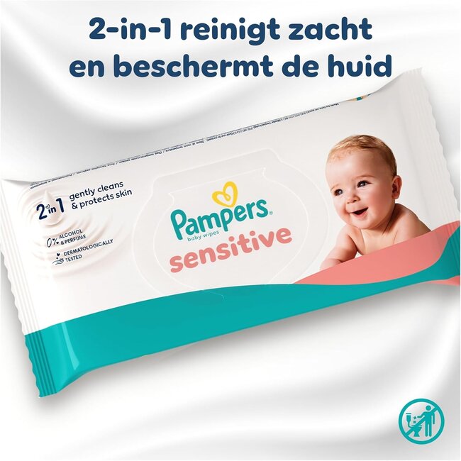 Pampers - Sensitive Babydoekjes - 18 x 80 = 1440 billendoekjes - Volume Deal