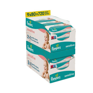 Pampers Pampers - Sensitive Babydoekjes - 18 x 80 = 1440 billendoekjes - Volume Deal