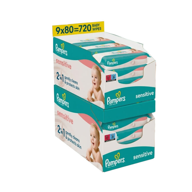 Pampers - Sensitive Babydoekjes - 18 x 80 = 1440 billendoekjes - Volume Deal