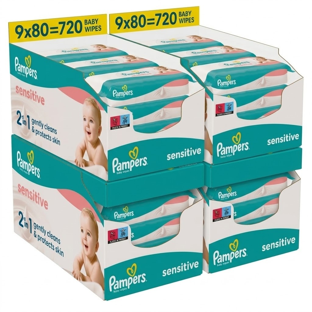 Pampers  Sensitive Babydoekjes - 36 x 80 = 2880 billendoekjes - MEGA Deal