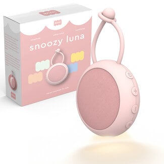 Dutsi Dutsi - Snoozy Luna - White Noise Machine - 10 Geluiden - Timer - Nachtlampje - Baby Pink