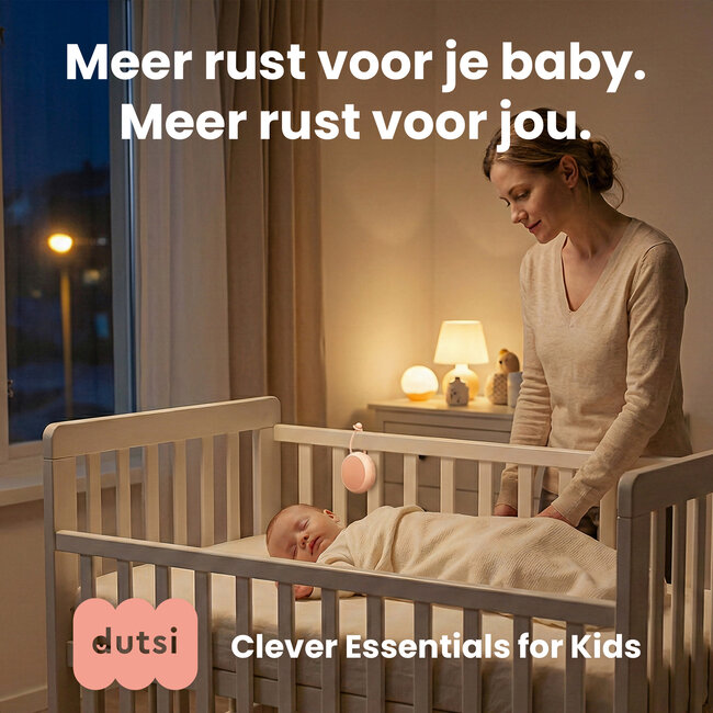 Dutsi - Snoozy Luna - White Noise Machine - 10 Geluiden - Timer - Nachtlampje - Baby Pink