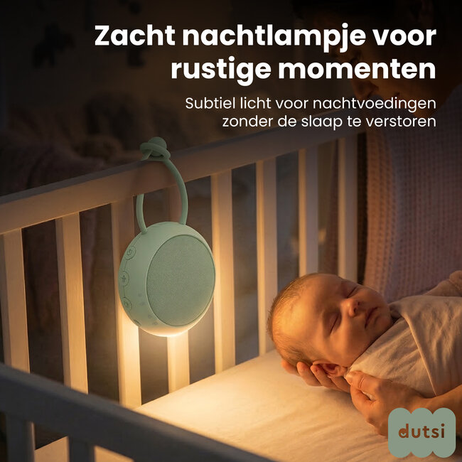 Dutsi - Snoozy Luna - White Noise Machine - 10 Geluiden - Timer - Nachtlampje - Calming Sage