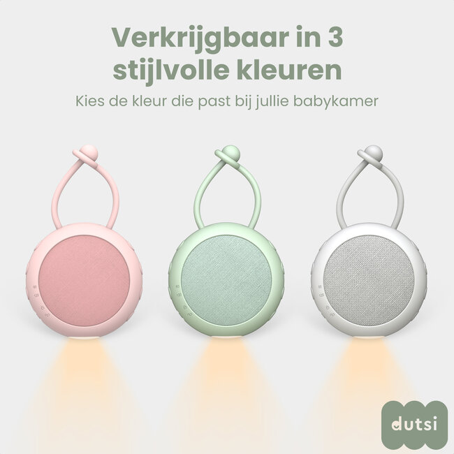 Dutsi - Snoozy Luna - White Noise Machine - 10 Geluiden - Timer - Nachtlampje - Calming Sage