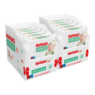 Huggies Huggies – Billendoekjes All Over Clean – 20x56 stuks – Voor Billen, Handjes & Gezicht